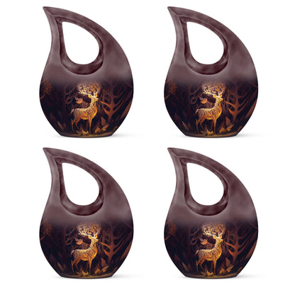 Majestic Golden Deer Large Urn