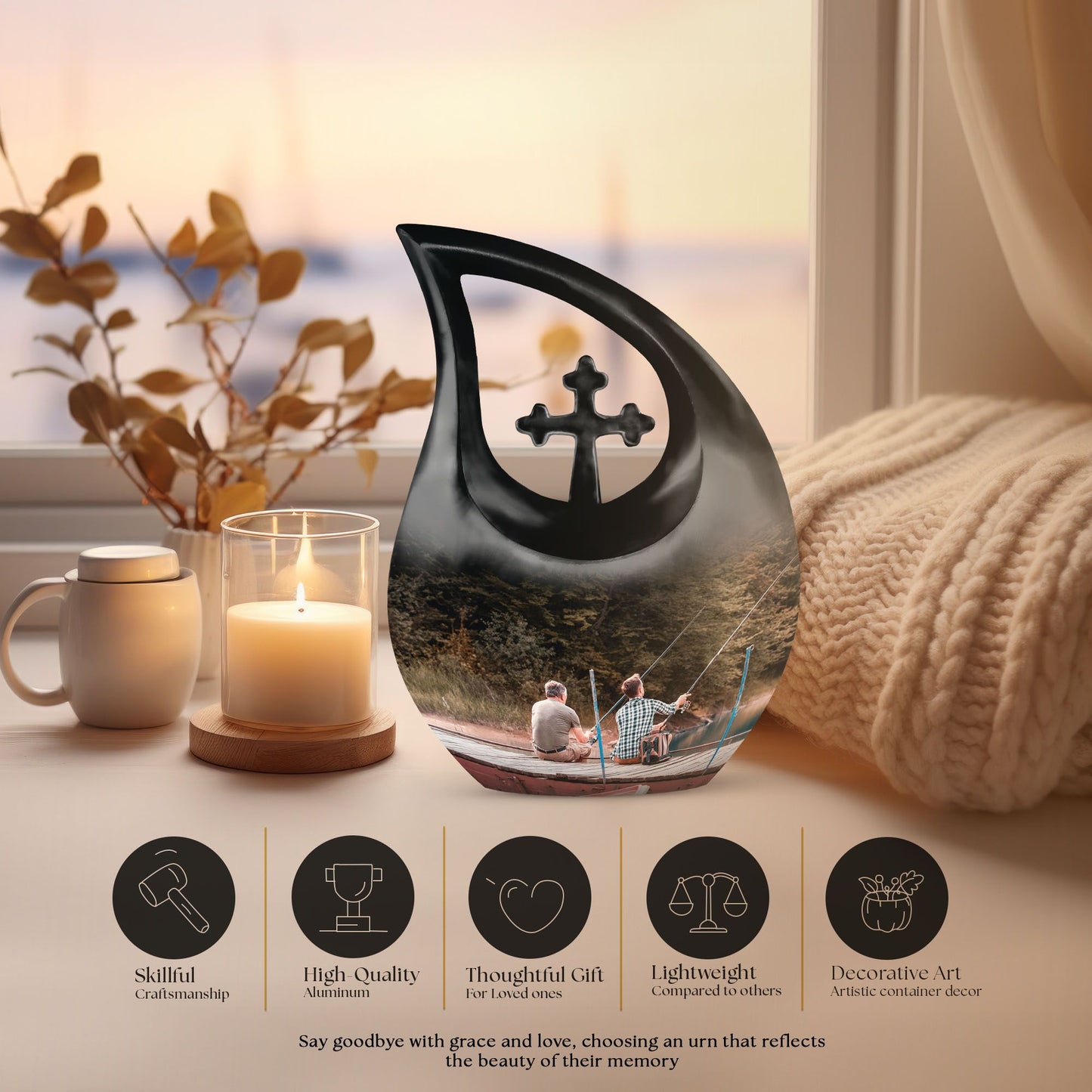 Father and Son memorial urn