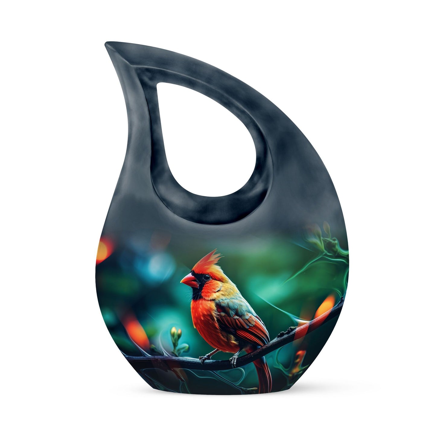 10 Inch Cardinal Bird Urn, 