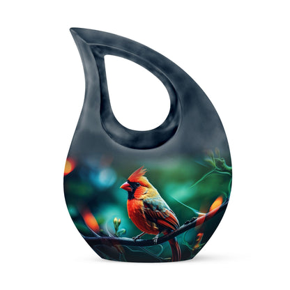 10 Inch Cardinal Bird Urn, 