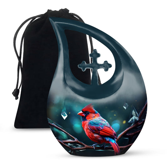 10-inch Cardinal Bird Urn