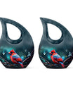 10-inch Cardinal Bird Urn