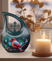10-inch Cardinal Bird Urn