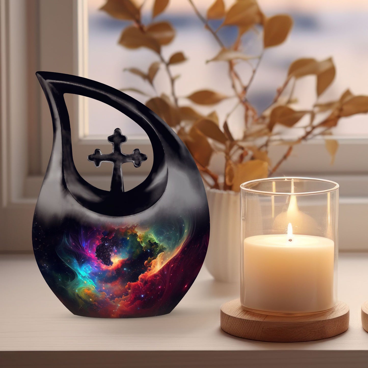 Colorful Image Nebula 10-inch Cardinal Keepsake Urn 