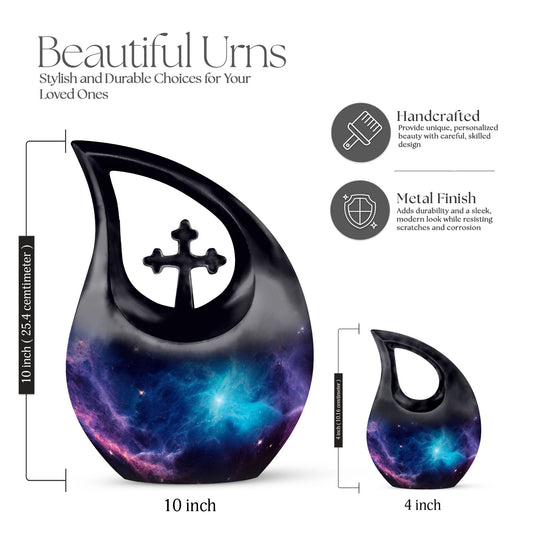 Illustration Galaxy Cross Drop Urn, 