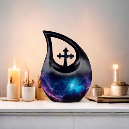 Illustration Galaxy Cross Drop Urn, 