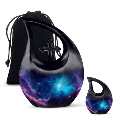 Illustration Galaxy Cross Drop Urn, 