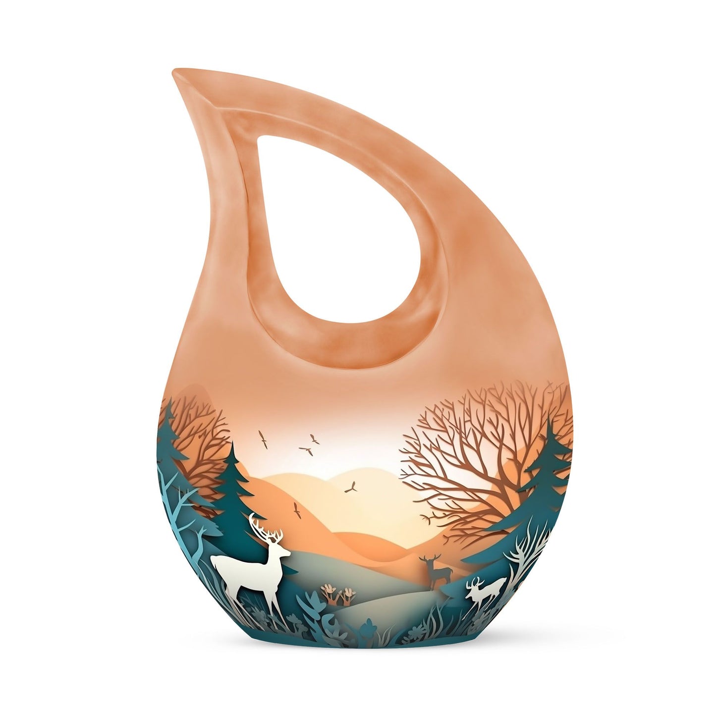 10 Inch Paper Cut Out Urn 