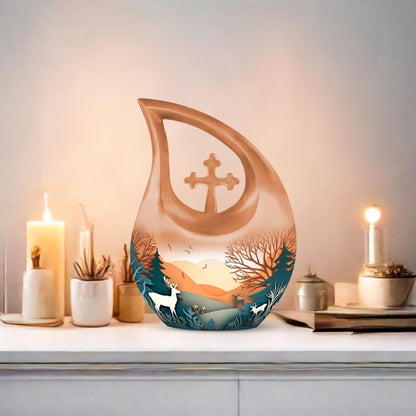 10 Inch Paper Cut Out Urn 
