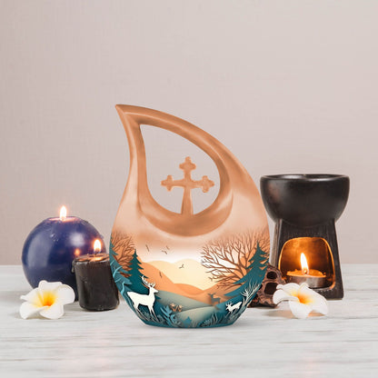 10 Inch Paper Cut Out Urn 