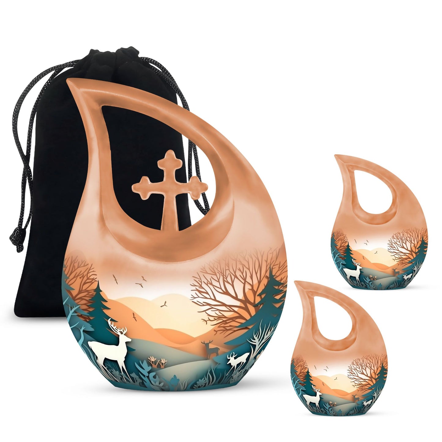 10 Inch Paper Cut Out Urn 