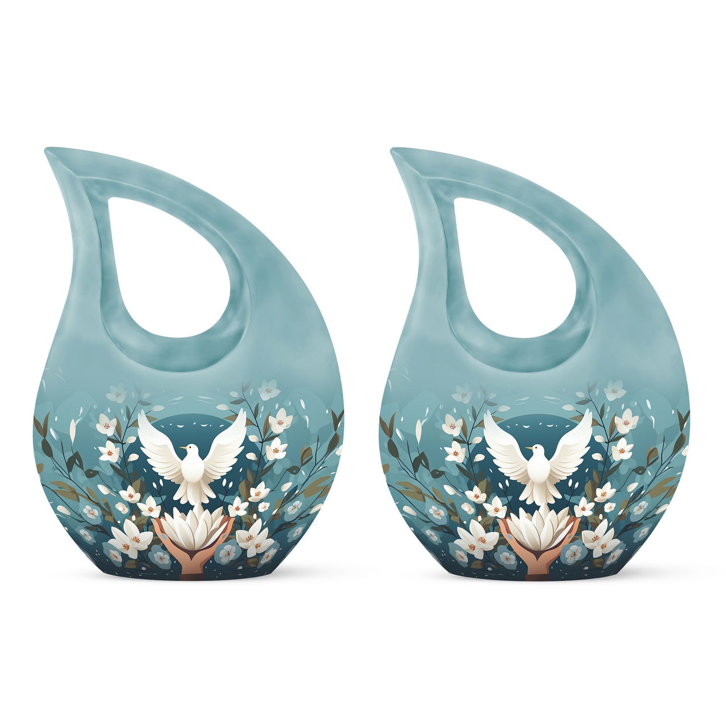 10-inch Cross Drop Peace Themed Urn,