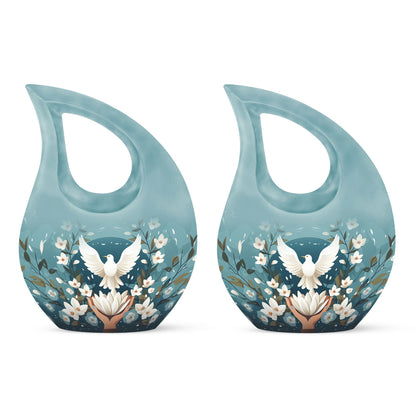 10-inch Cross Drop Peace Themed Urn,