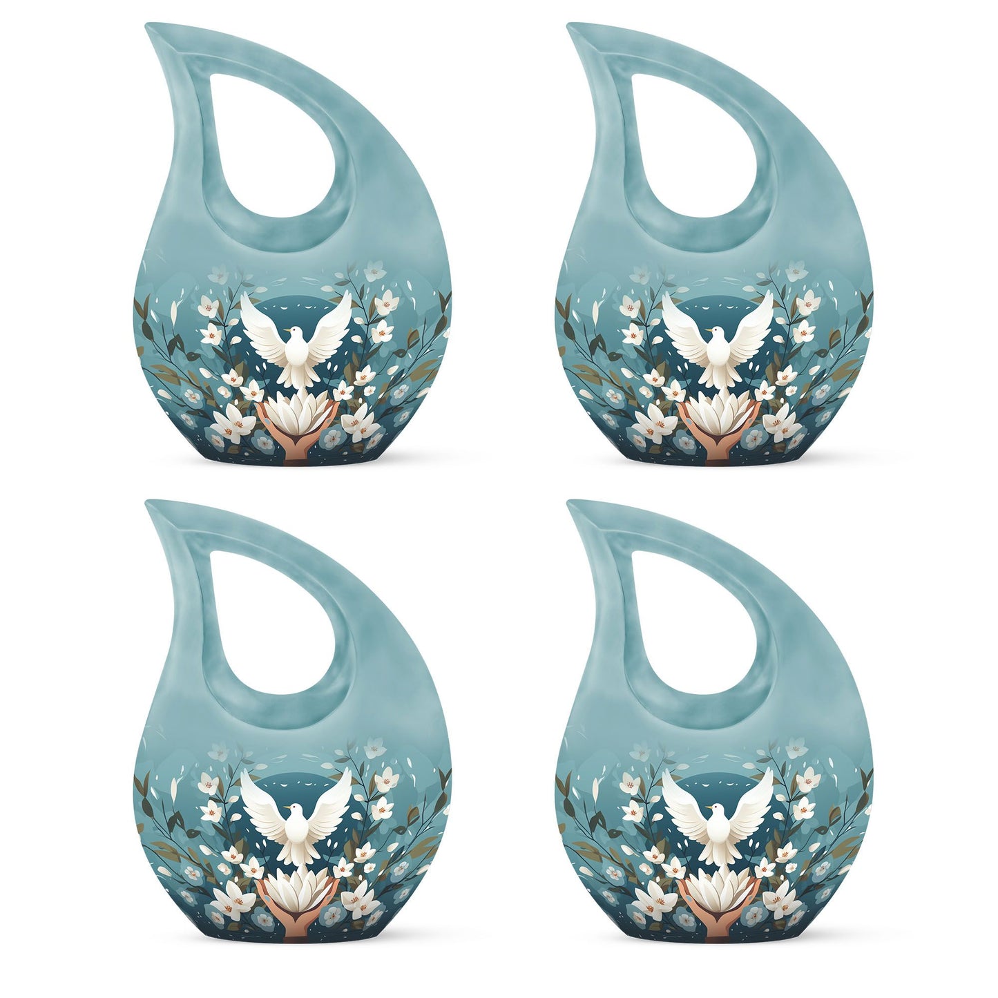10-inch Cross Drop Peace Themed Urn,