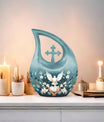 10-inch Cross Drop Peace Themed Urn,