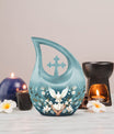 10-inch Cross Drop Peace Themed Urn,