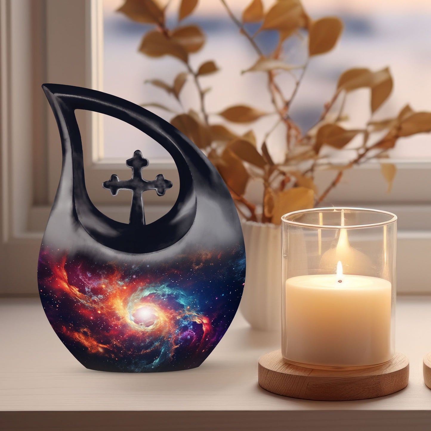Rainbow Galaxy Revolving Urn