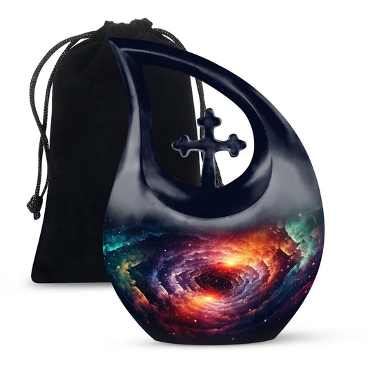 Aluminium Spiral Galaxy Urn for Human Ashes