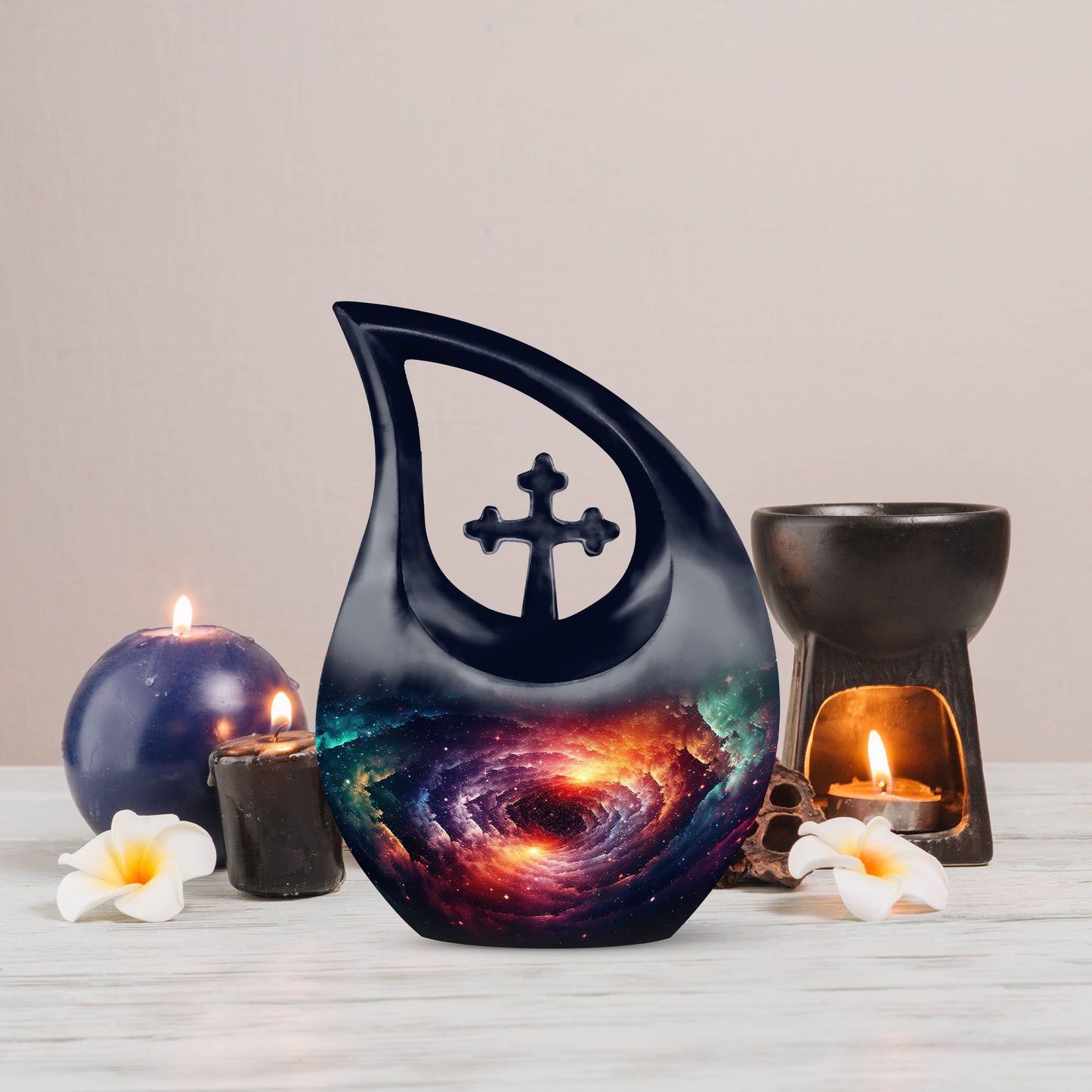 Aluminium Spiral Galaxy Urn for Human Ashes
