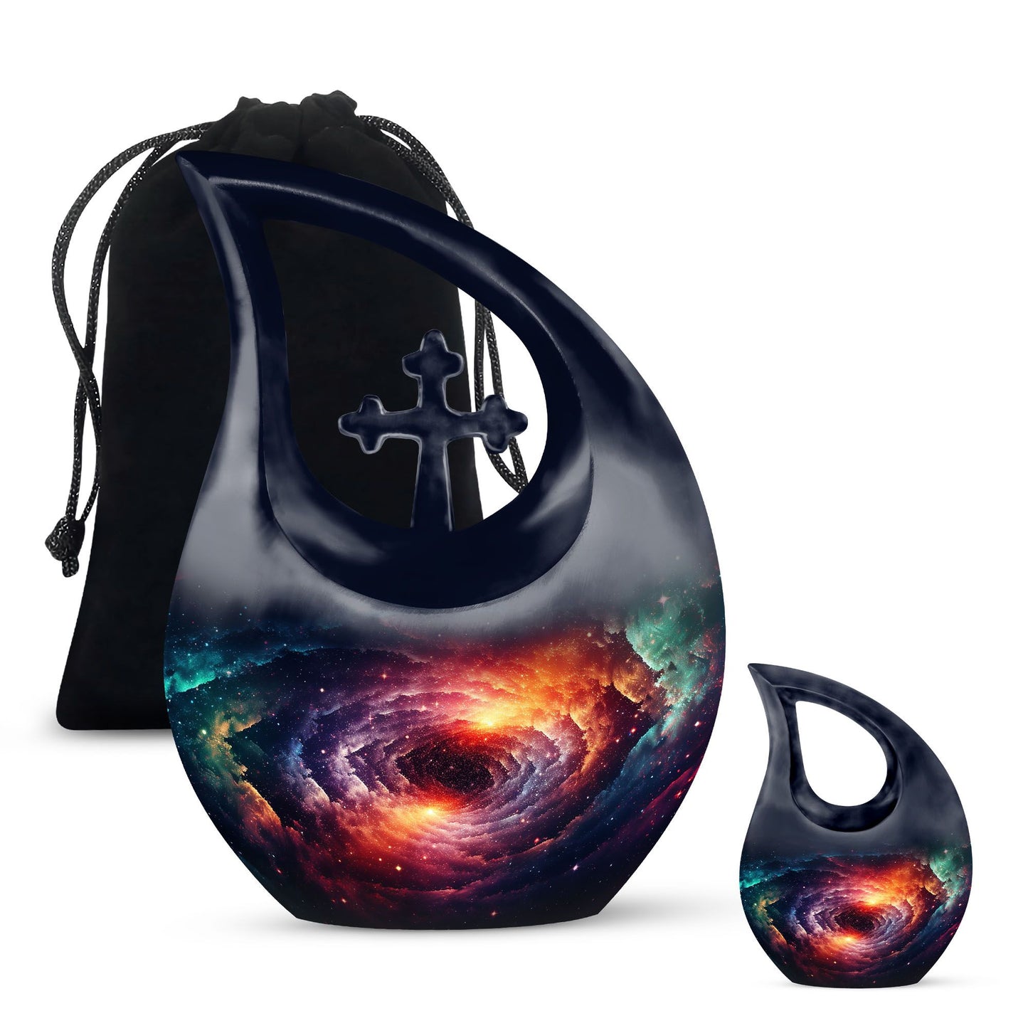 Aluminium Spiral Galaxy Urn for Human Ashes