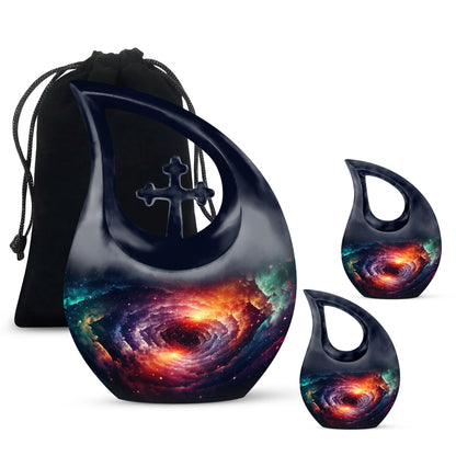 Aluminium Spiral Galaxy Urn for Human Ashes