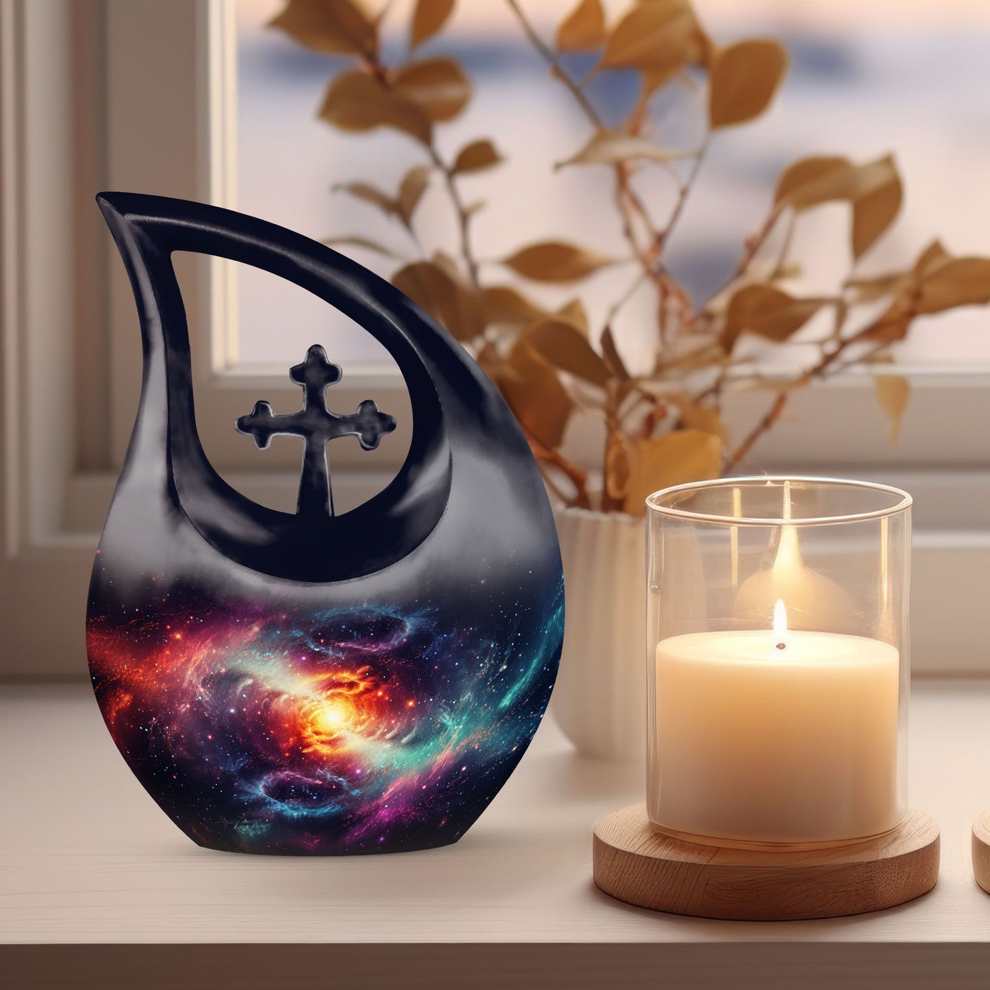 Realistic Spiral Galaxy Urn for ashes
