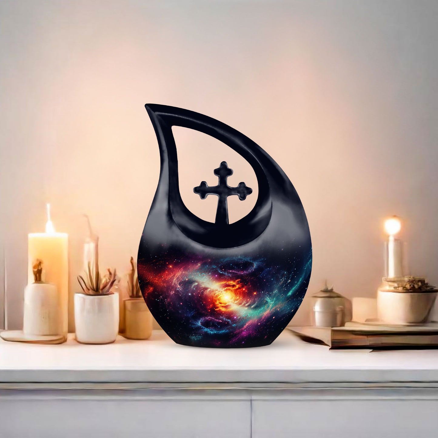 Realistic Spiral Galaxy Urn for ashes