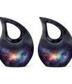 Nebula Galaxy themed large aluminium urn 