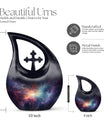 Nebula Galaxy themed large aluminium urn 