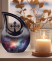 Nebula Galaxy themed large aluminium urn 