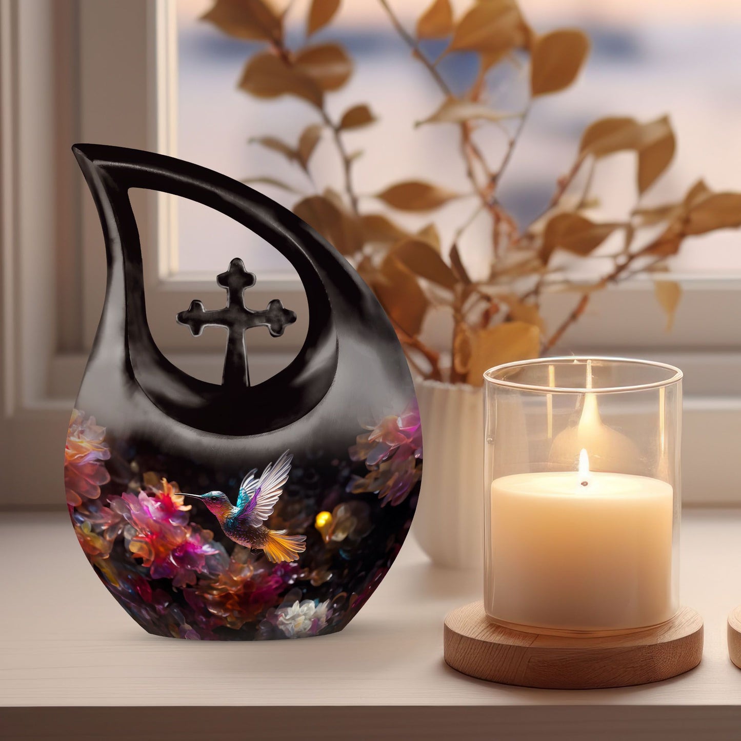 Blue Humming Bird Urn