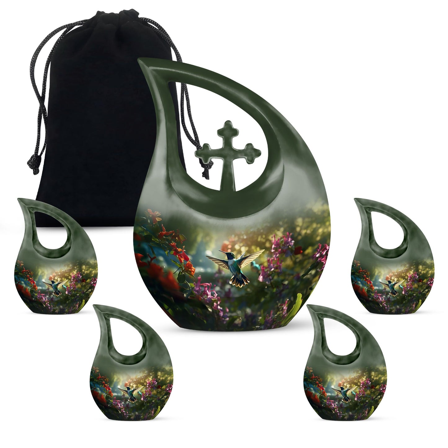 Humming Bird memorial urn