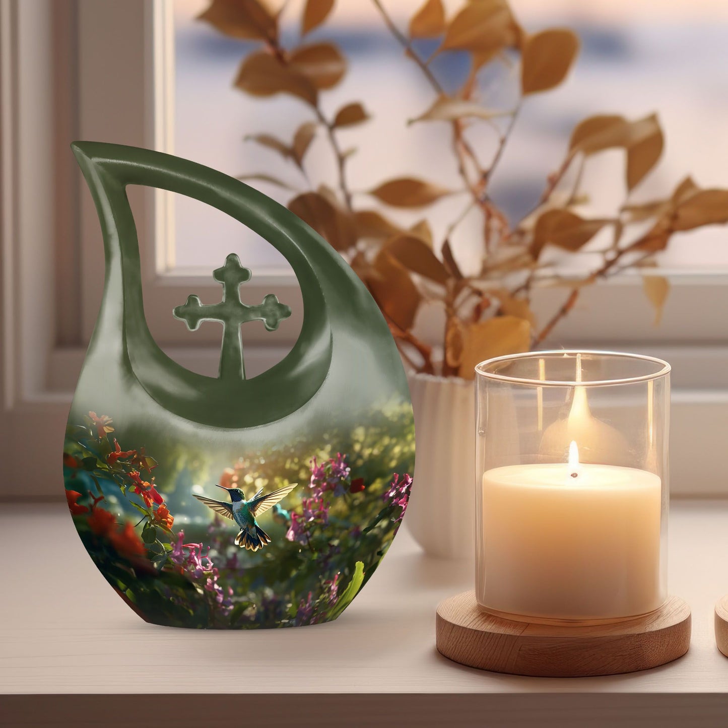 Humming Bird memorial urn