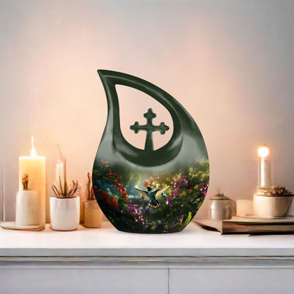 Humming Bird memorial urn