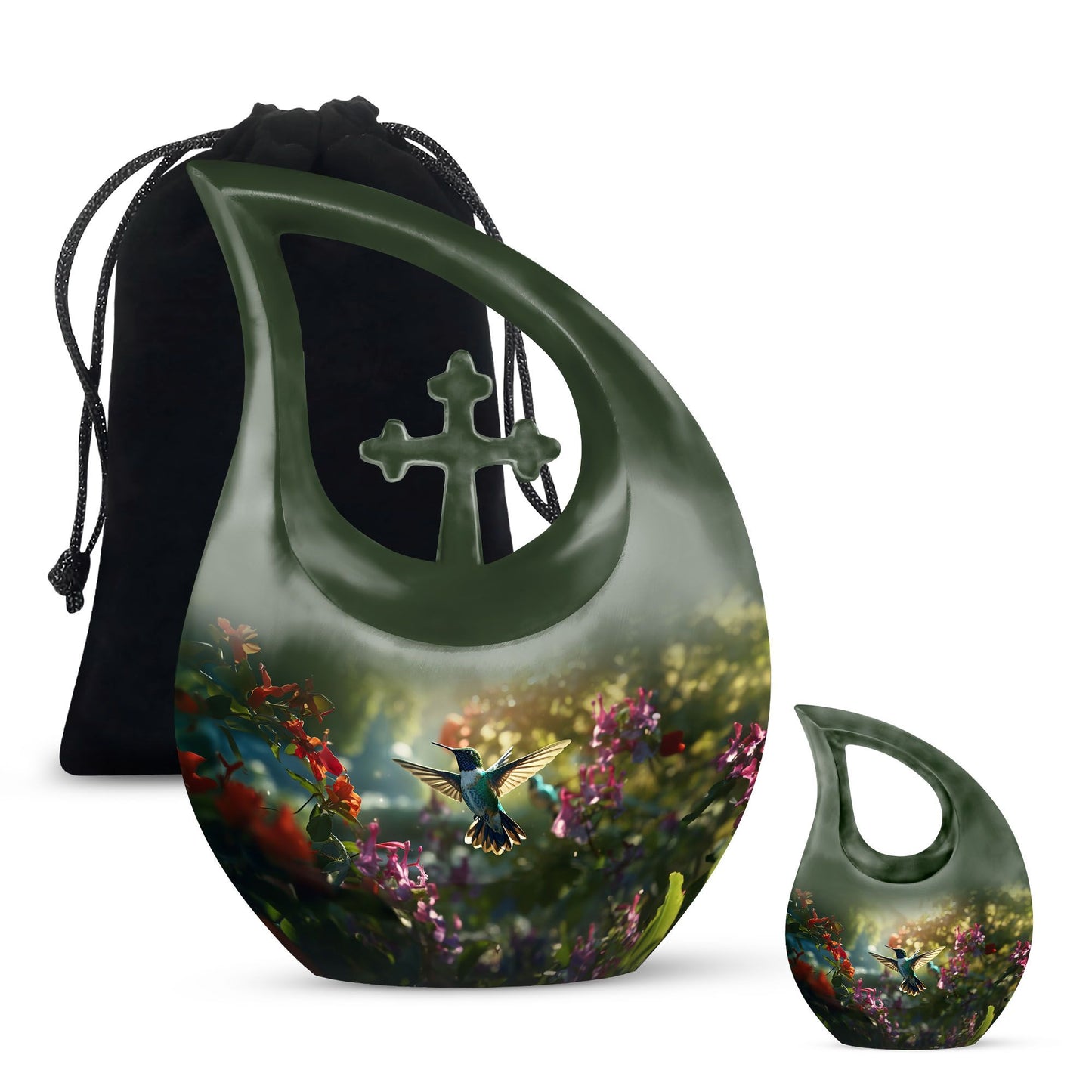 Humming Bird memorial urn