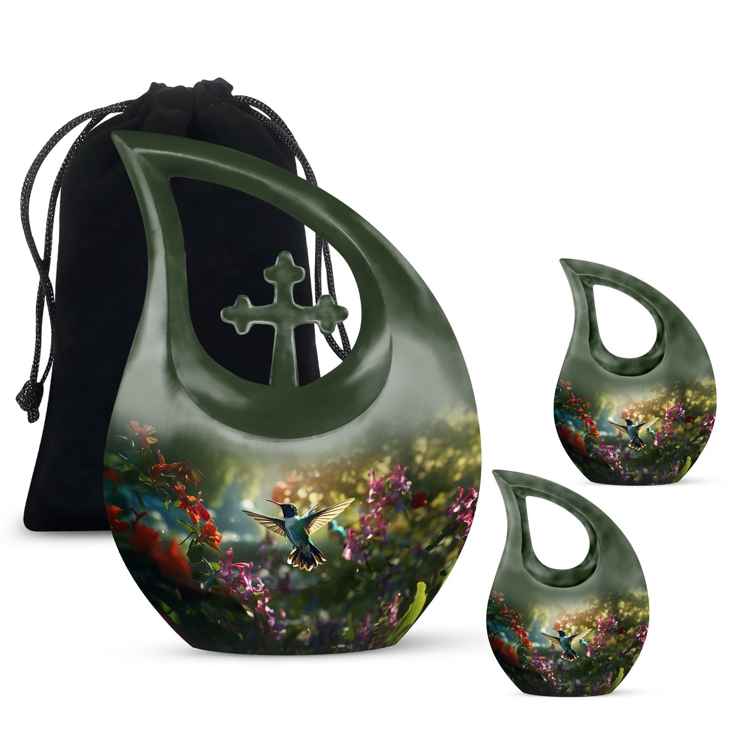 Humming Bird memorial urn