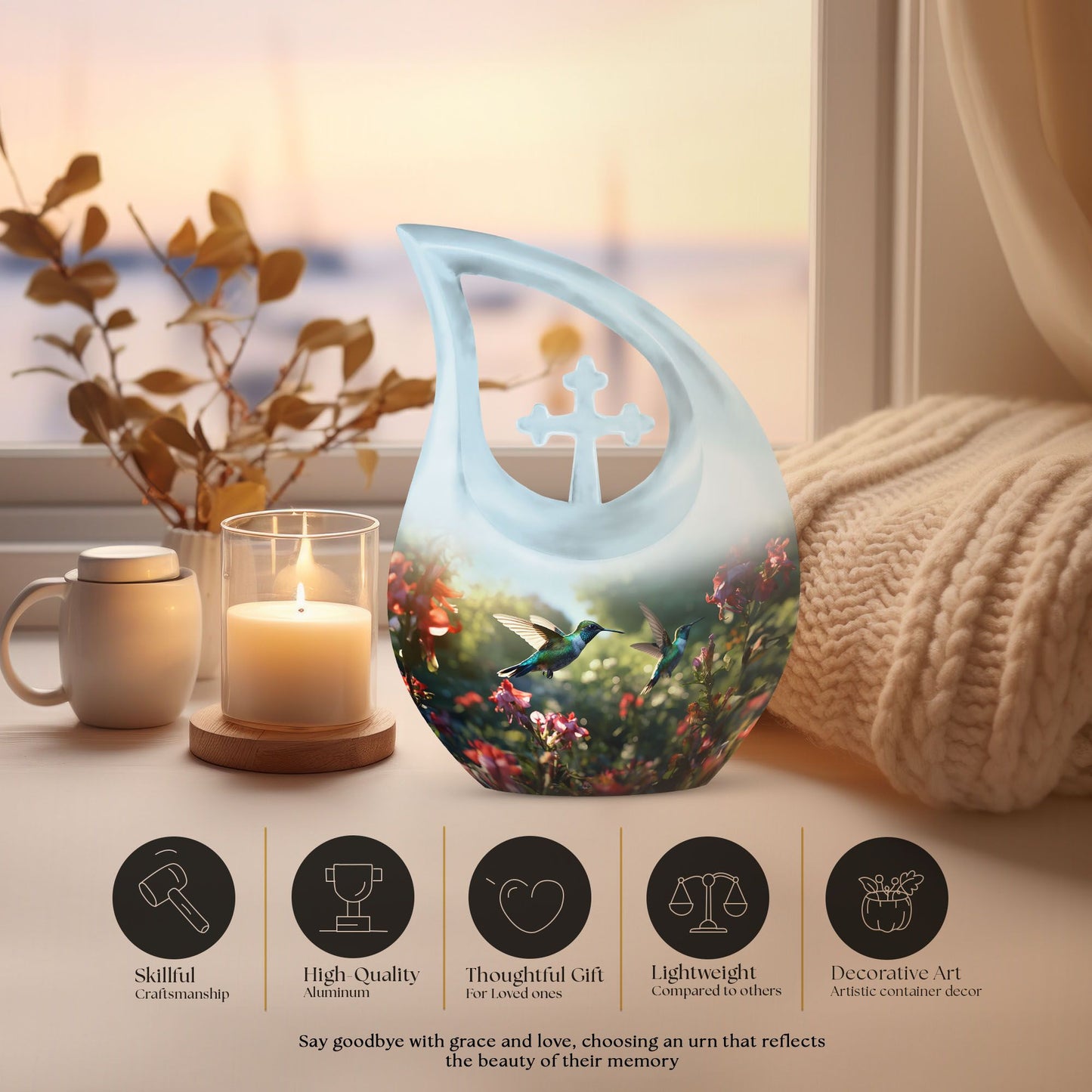 Aluminium Humming Bird Cremation Urn