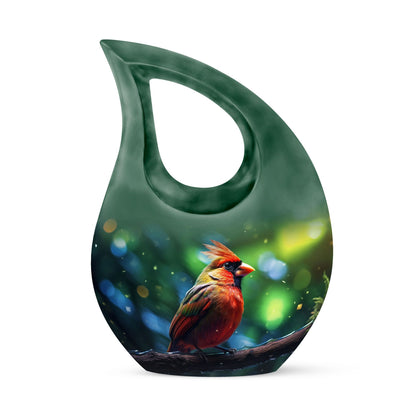 Cardinal Bird Themed Memorial Urn