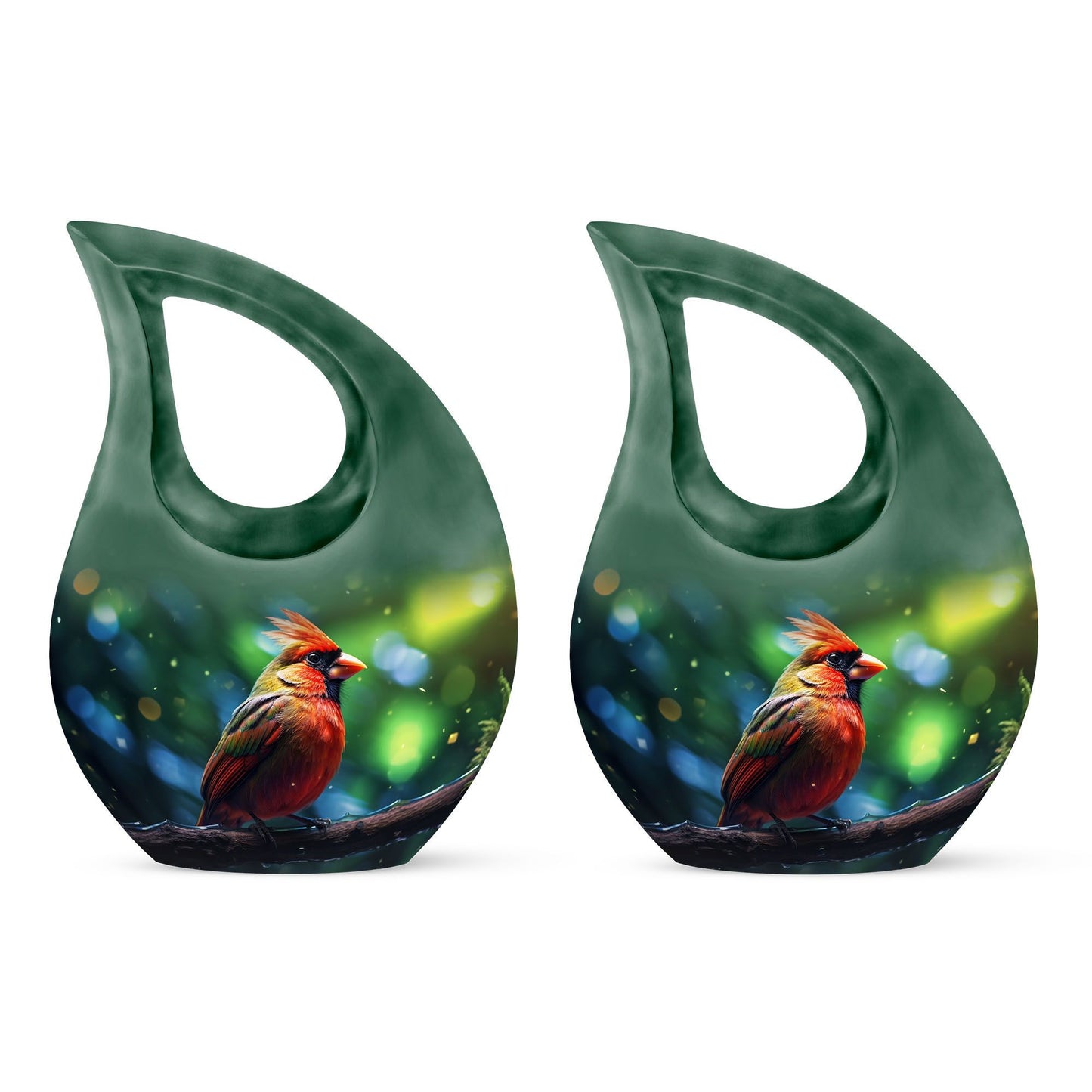 Cardinal Bird Themed Memorial Urn