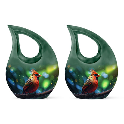 Cardinal Bird Themed Memorial Urn
