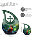 Cardinal Bird Themed Memorial Urn