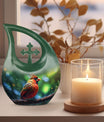 Cardinal Bird Themed Memorial Urn