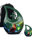 Cardinal Bird Themed Memorial Urn