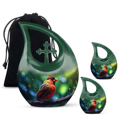 Cardinal Bird Themed Memorial Urn