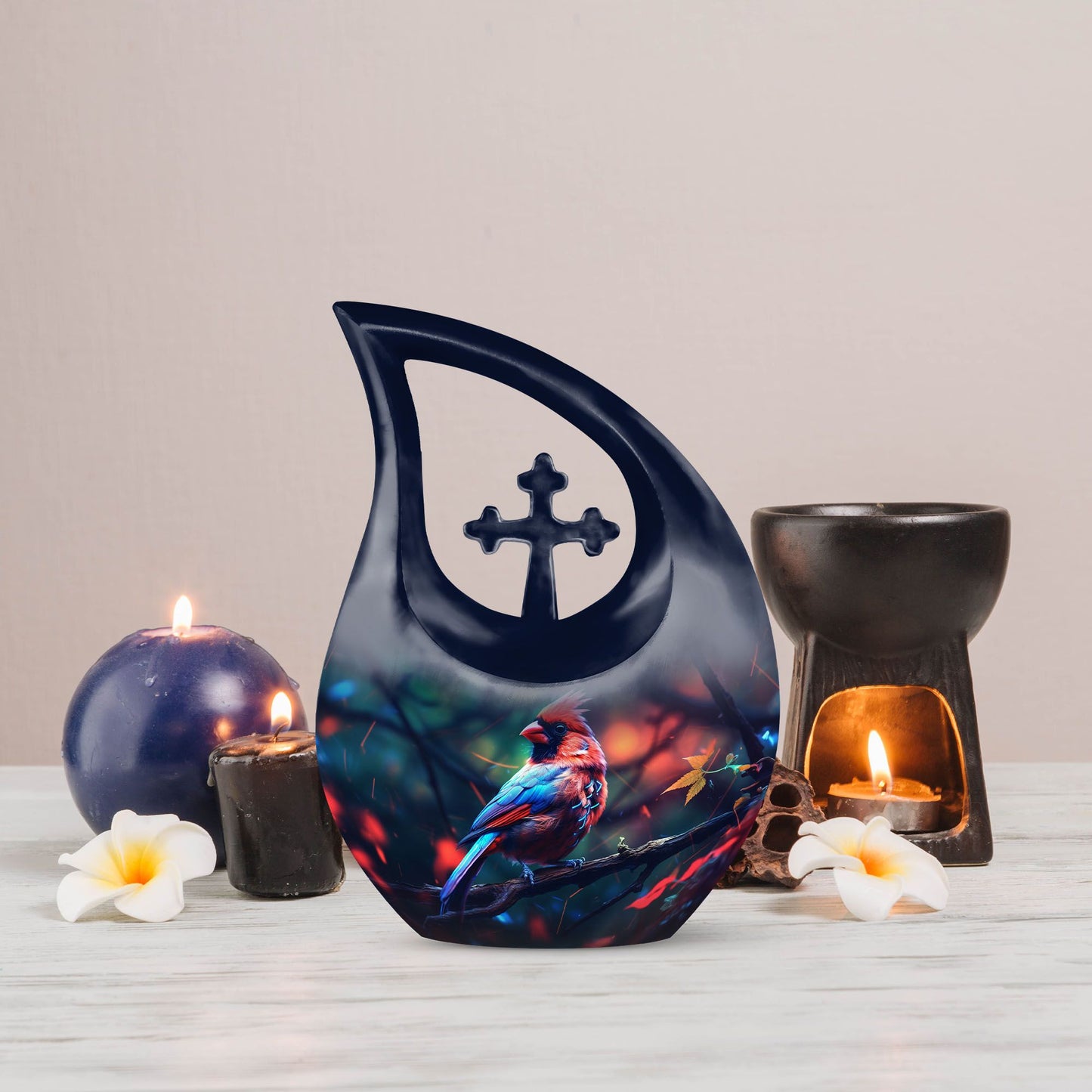 Cardinal Bird urn