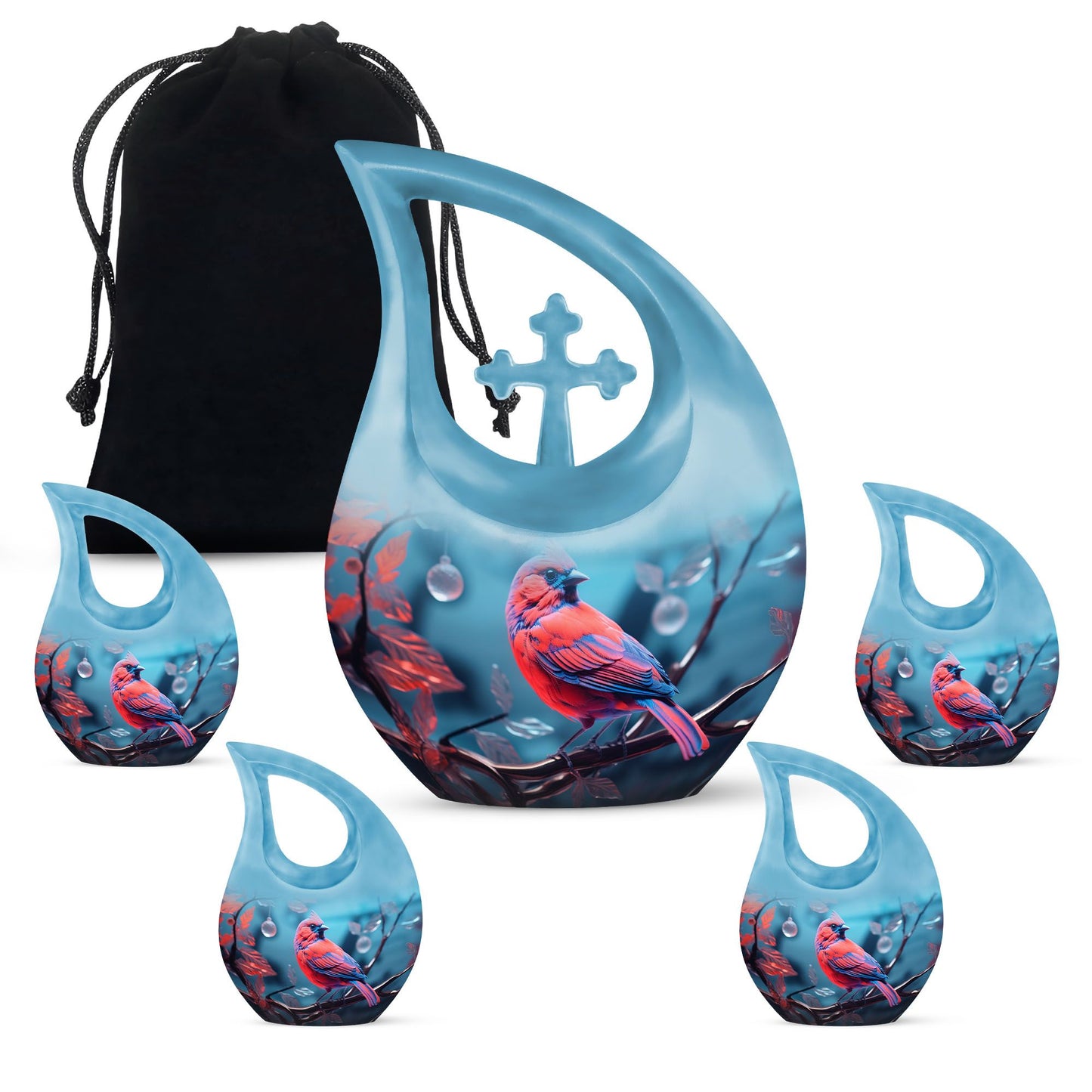 Cardinal Bird Urn