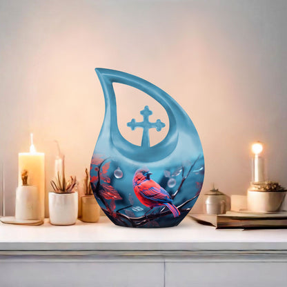 Cardinal Bird Urn