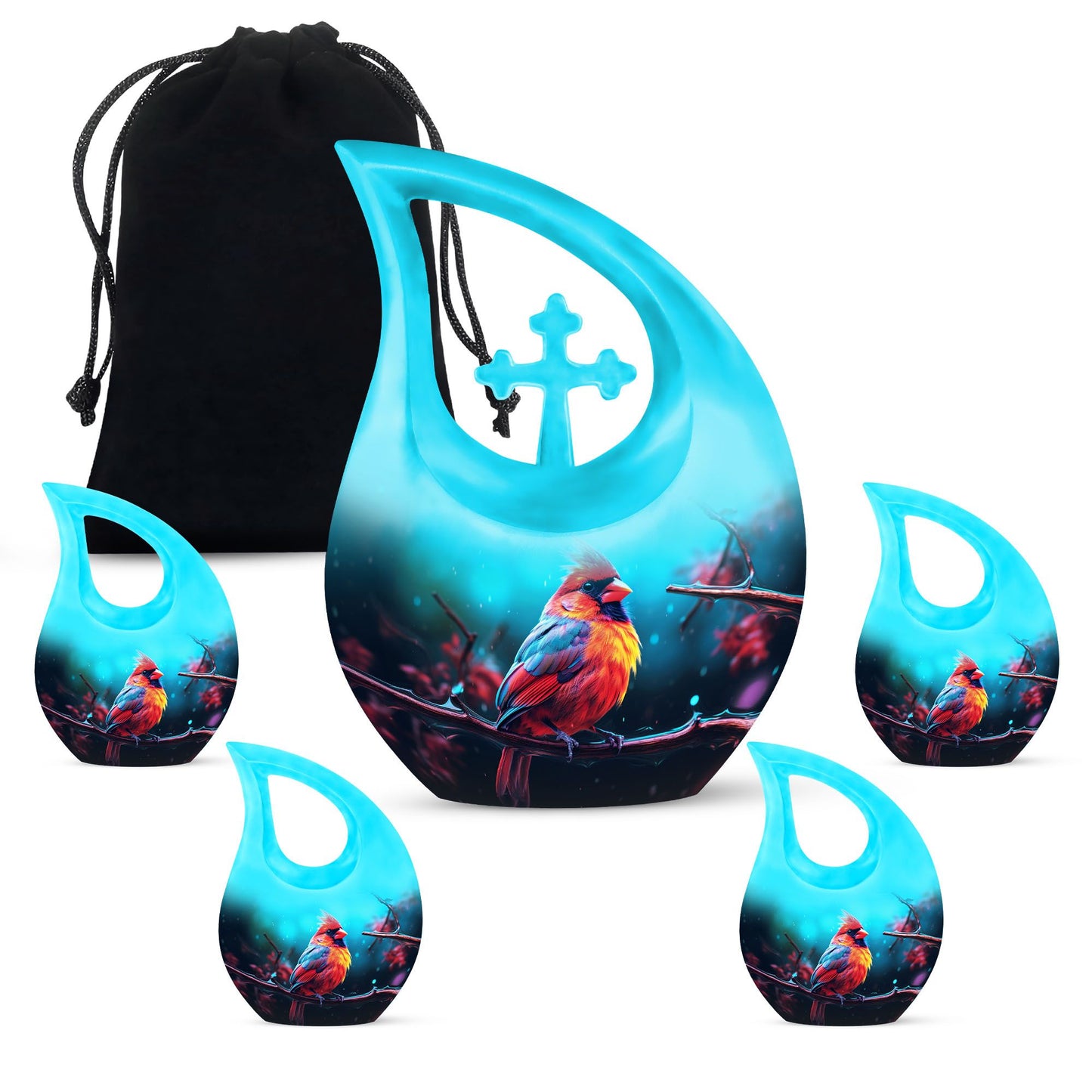 Cardinal Bird Urn