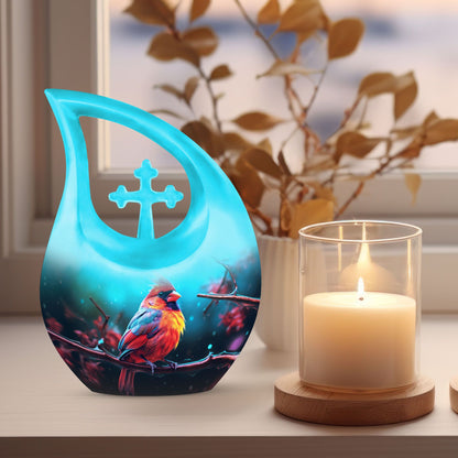Cardinal Bird Urn
