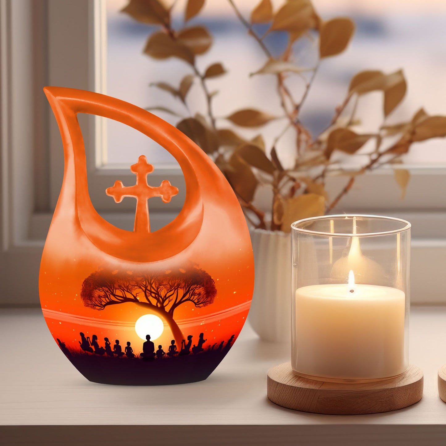 Aluminium Guru teaching children themed urn